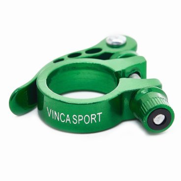 Фото Зажим подседельного штыря Vinca Sport, диаметр - 31.80мм, зеленый, VC 12-1 green