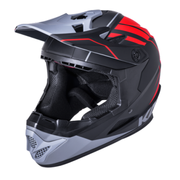 Шлем KALI Full Face DH/BMX KALI Zoka YOUTH, 6 отверстий, Mat Blk/Red/Gry (черный-красный-серый), ABS, 02-10620122