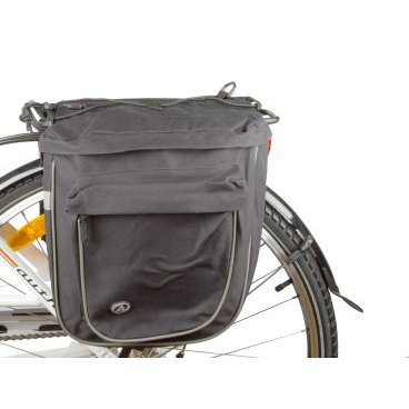 Фото Велосумка AUTHOR "штаны" на багажик A-N Cargo 22 "2в1"с ремнем+чехол V=22л (10) черная 8-15000016