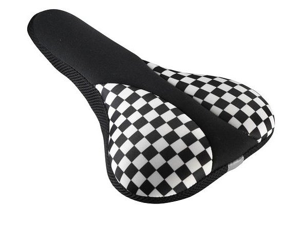 фото Седло велосипедное selle aero, 275x170мм, с воздушной подушкой для mtb, черное с белым, fcs-9802-s2