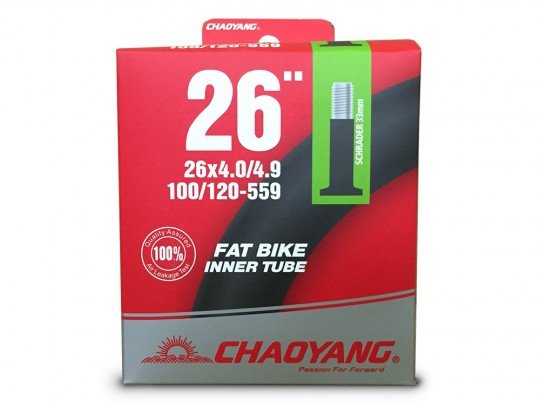 Велокамера Chaoyang для покрышек 26"x4.0/4.9, 520 грамм, автовинтель 33 мм, черный, Y082801
Велокамера Chaoyang для покрышек 26"x4.0/4.9, 520 грамм, автовинтель 33 мм, черный, Y082801