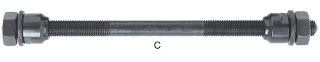 Ось A2Z задняя Cr-Mo с конусом, для задней втулки под гайку, 170mm, 3/8", черная, 00-170121
Ось A2Z задняя Cr-Mo с конусом, для задней втулки под гайку, 170mm, 3/8", черная, 00-170121