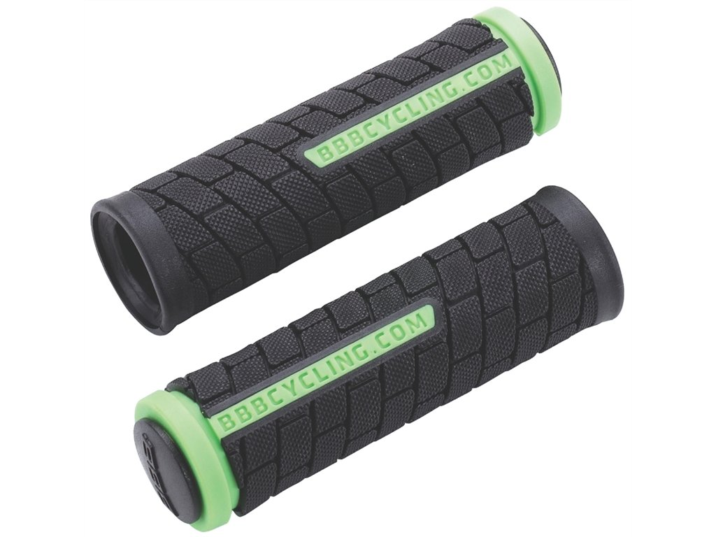 фото Грипсы велосипедные bbb dualgrip, 102mm, черный/зеленый, bhg-07