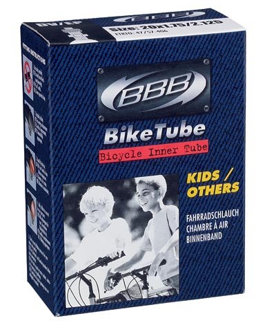 фото Камера велосипедная bbb, 12*1-2x1,75x2 1-4, fv, защита от проколов, велониппель, черная, bti-01