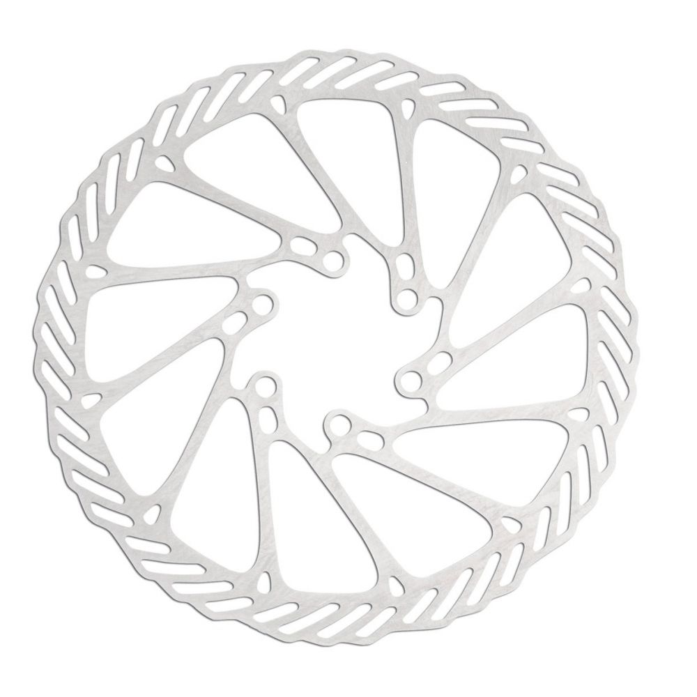 фото Ротор велосипедный clark`s cl-160, 160мм, 6 болтов, нержавеющая сталь, серебристый, 3-430