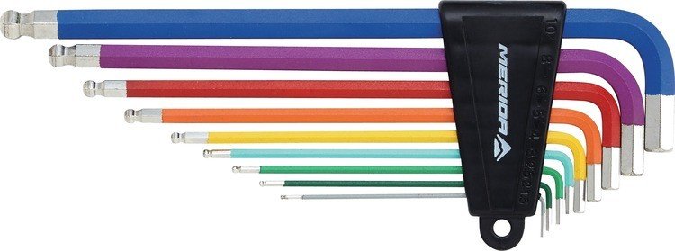 Набор ключей шестигранников Г-образных Merida Colorful, 1.5*2*2.5*3*4*5*6*8*10mm, 405гр, 2137004346
Набор ключей шестигранников Г-образных Merida Colorful, 1.5*2*2.5*3*4*5*6*8*10mm, 405гр, 2137004346
