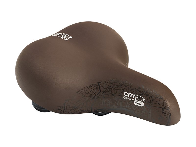 фото Седло для велосипеда kellys sityride gel, city, 260 х 225 мм, гель/пена, эластомер, коричневый