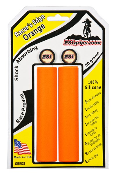 фото Грипсы esi racer's edge, 130 мм, силикон, оранжевый, greo8