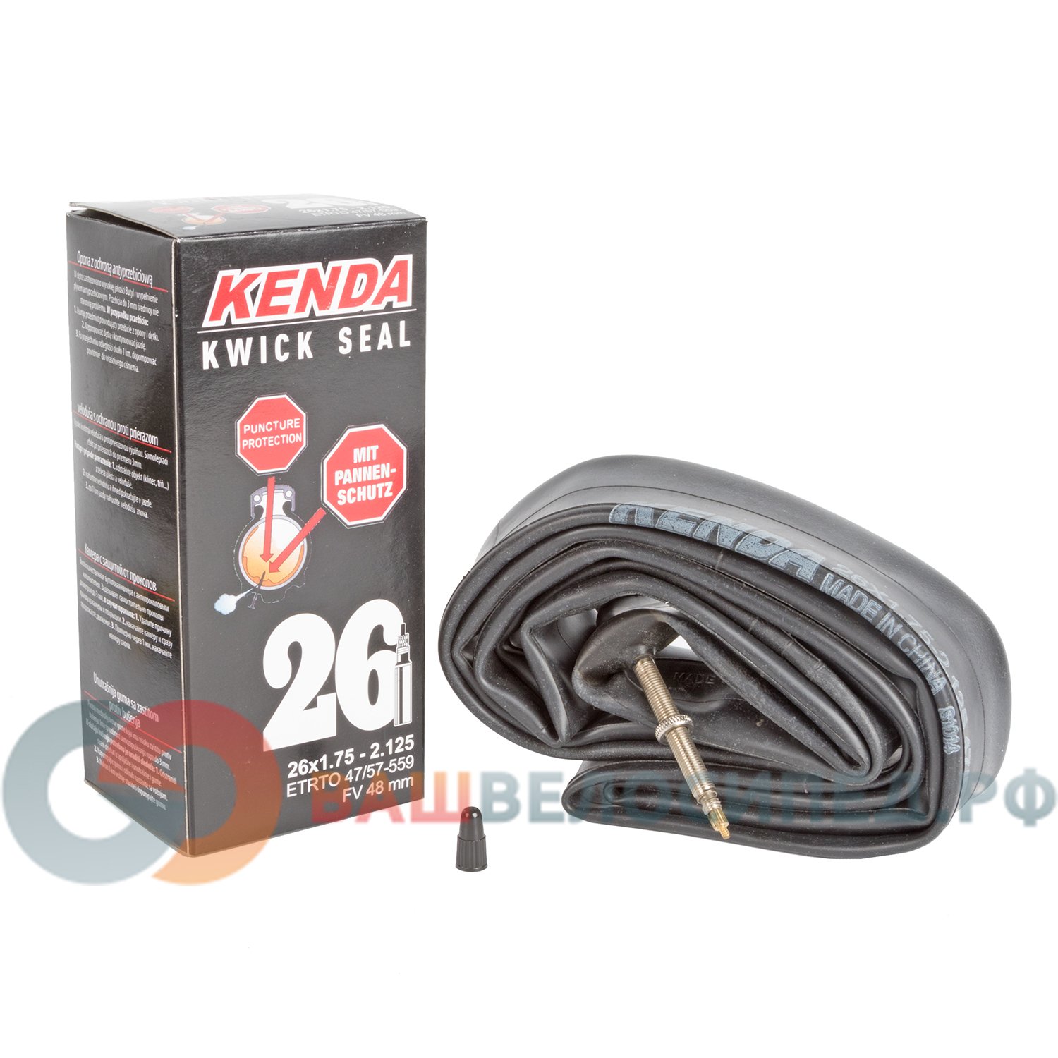 Камера для велосипеда KENDA 26"х1.75-2.125 (47/57-559), антипрокольная, спорт ниппель, 5-518915
Камера для велосипеда KENDA 26"х1.75-2.125 (47/57-559), антипрокольная, спорт ниппель, 5-518915