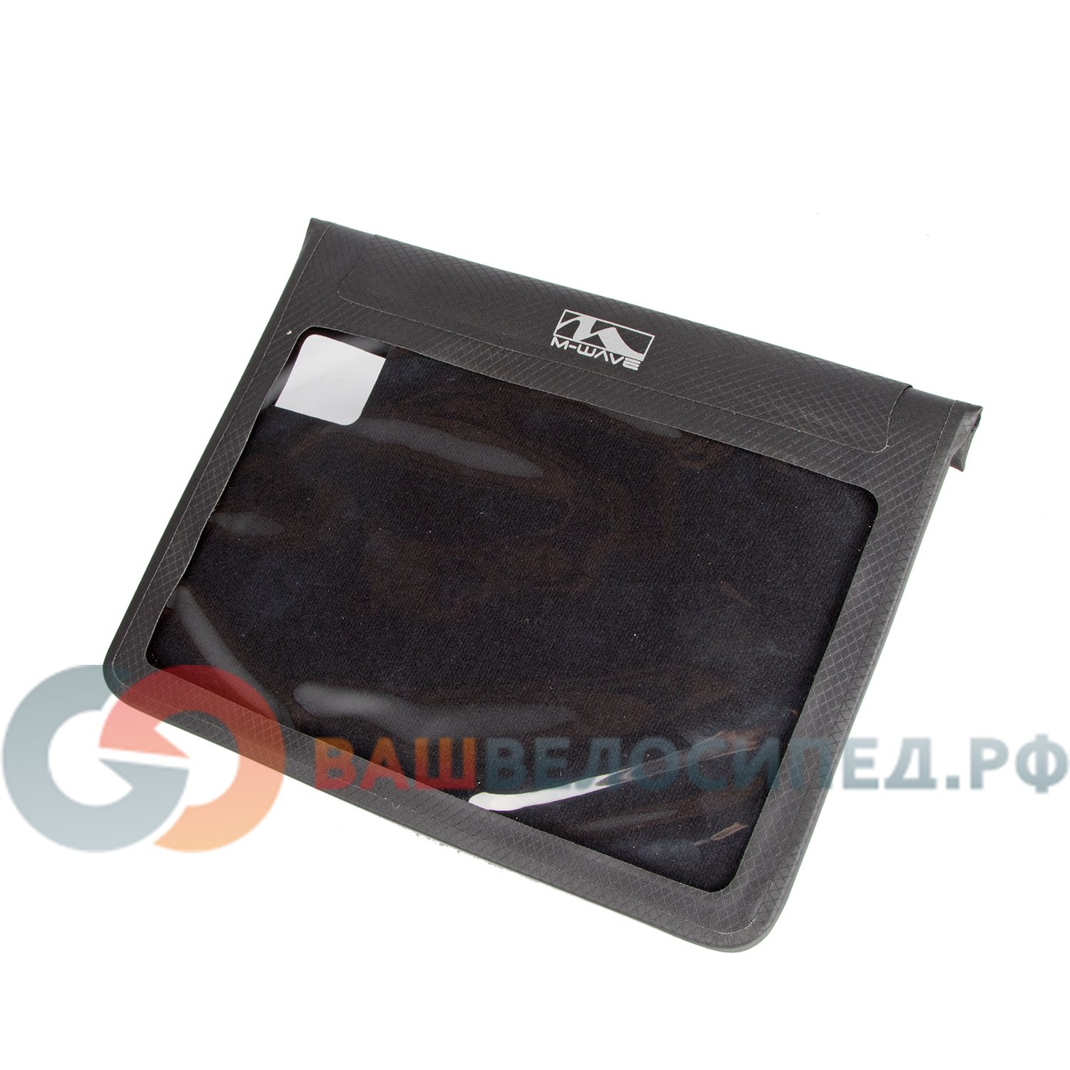 фото Сумка-чехол m-wave tablet bag, для планшета, на руль, 260х250х10 мм, влагозащитная, черная, 5-122585