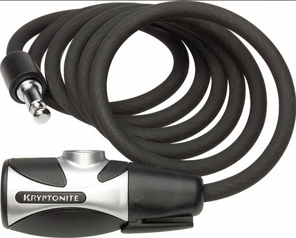 фото Велосипедный замок kryptonite cables kryptoflex 1018, тросовый, на ключ, 8 х 1500 мм, черный