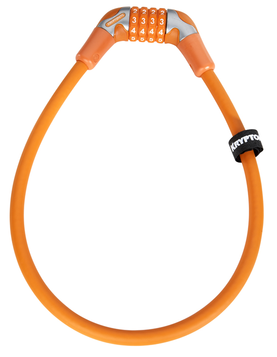 фото Велосипедный замок kryptonite cables kryptoflex тросовый, кодовый, 12 х 650 мм, оранжевый