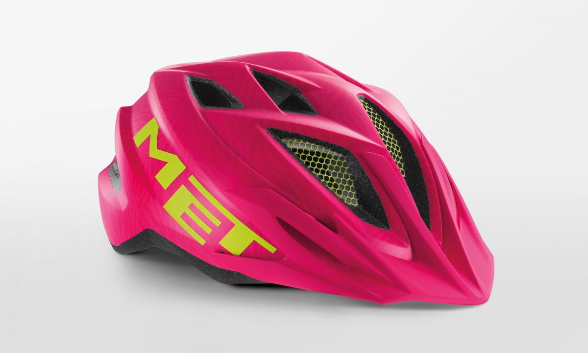 фото Велошлем подростковый met crackerjack pink/green texture unisize 2019 (размер: 52-57 см)