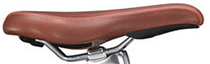 фото Седло велосипедное velo, комфорт, основа d2, эластомер, 271х213 мм, коричневое, 6-191359