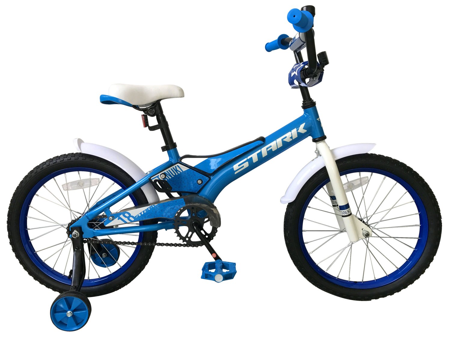 фото Детский велосипед stark tanuki boy 18" 2019 (рост: one size — 110-119 см, цвет: голубой/белый)