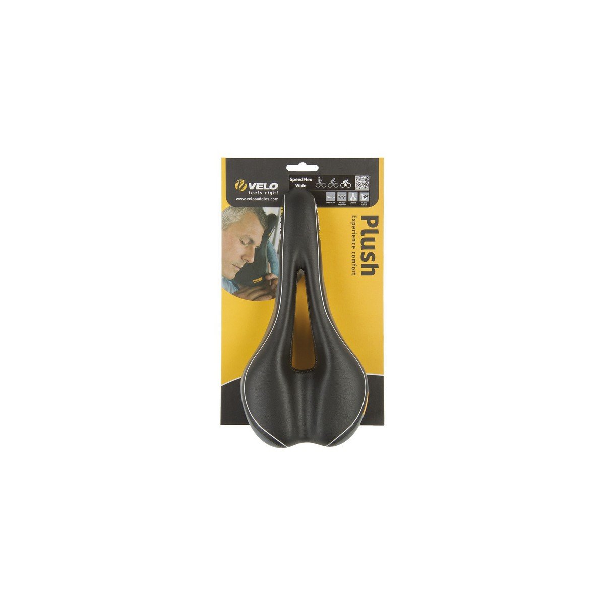 фото Седло велосипедное velo plush speedflex wide, черное, 250250