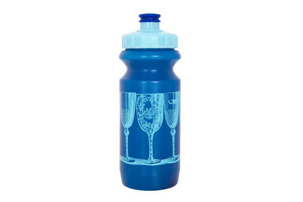 фото Фляга велосипедная green cycle blue cups, 0,6 л, с большим соском, синий/голубой/синий
