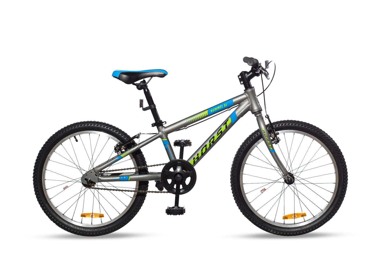 фото Детский велосипед horst hummel sl 20" 2019 (рост: 115 - 135 см, цвет: серебро/салатовый/синий)