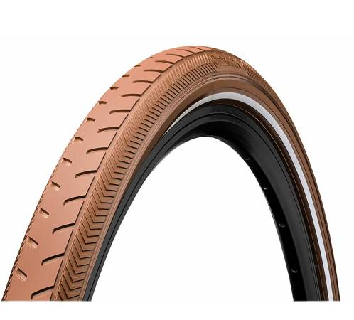 фото Покрышка велосипедная continental classicride, 28"x1.6", отражающая полоса, коричневная, 101093