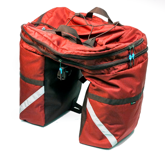 фото Сумка-штаны trix, на багажник, 30-50 л, красный, вр031.050.6.1