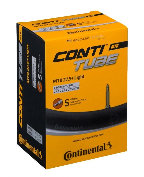 Камера велосипедная Continental MTB 27.5" Light, 65-584 / 70-584, S42, спортниппель, 0180015
Камера велосипедная Continental MTB 27.5" Light, 65-584 / 70-584, S42, спортниппель, 0180015