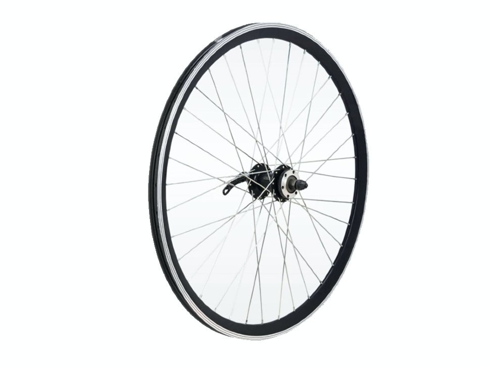 фото Колесо велосипедное tbs 27,5" заднее, алюминий, двойной обод, чёрный, с промподшипниками, под дисковый тормоз
