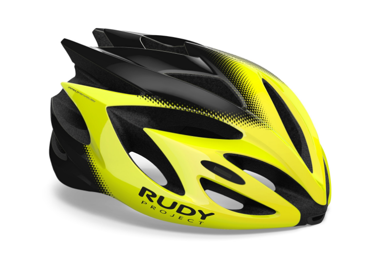 фото Велошлем rudy project rush yellow fluo/black shiny 2019 (размер: m (54-58 см))