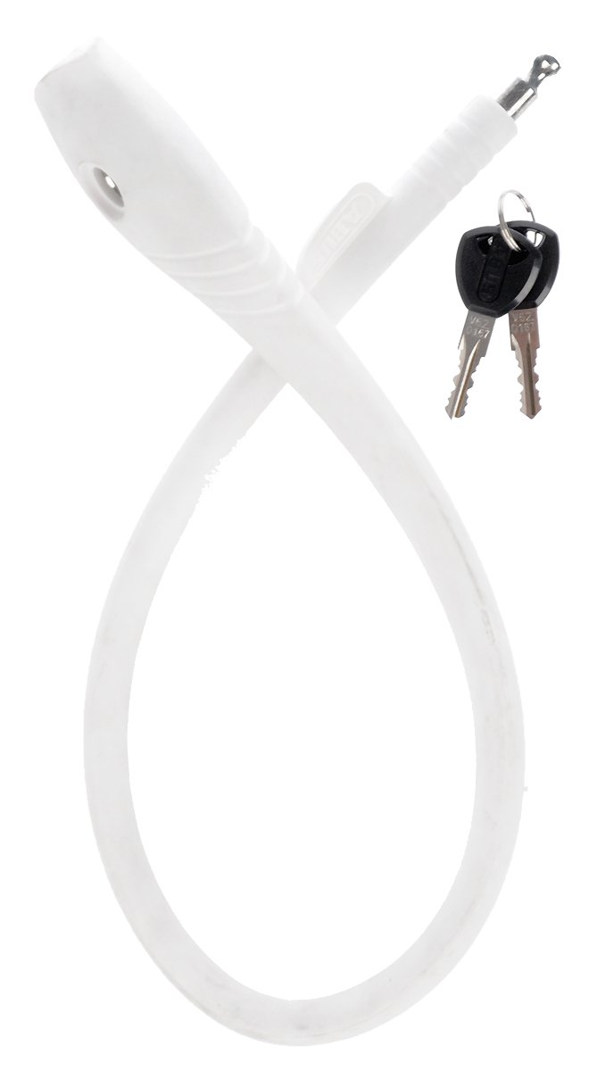 фото Велосипедный замок abus ugrip cable 560 тросовый, на ключ, 650 х 8, белый, 584756_abus