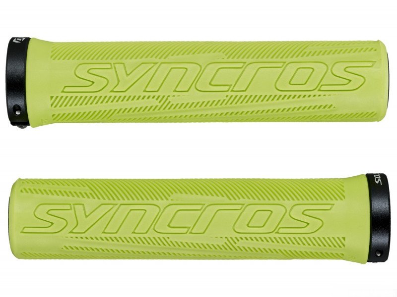 фото Грипсы велосипедные syncros pro, lock-on, резиновые, sulphur yellow, 250574-3163
