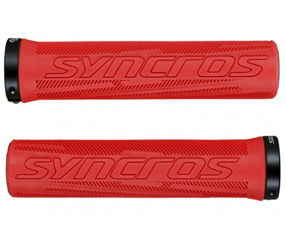 фото Грипсы велосипедные syncros pro, lock-on, резиновые, rally red, 250574-5849