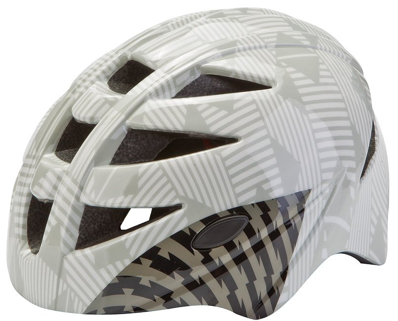 фото Шлем велосипедный детский stels ma-3 in-mold, серо-белый (размер: l)