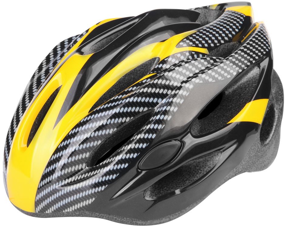 фото Шлем велосипедный stels mv-26, черно-желтый-"карбон" (размер: l)