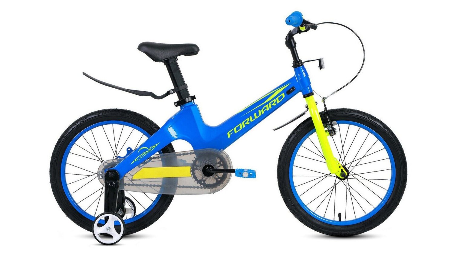 фото Детский велосипед forward cosmo 18" 2020 (рост: 105-130 см, цвет: синий)