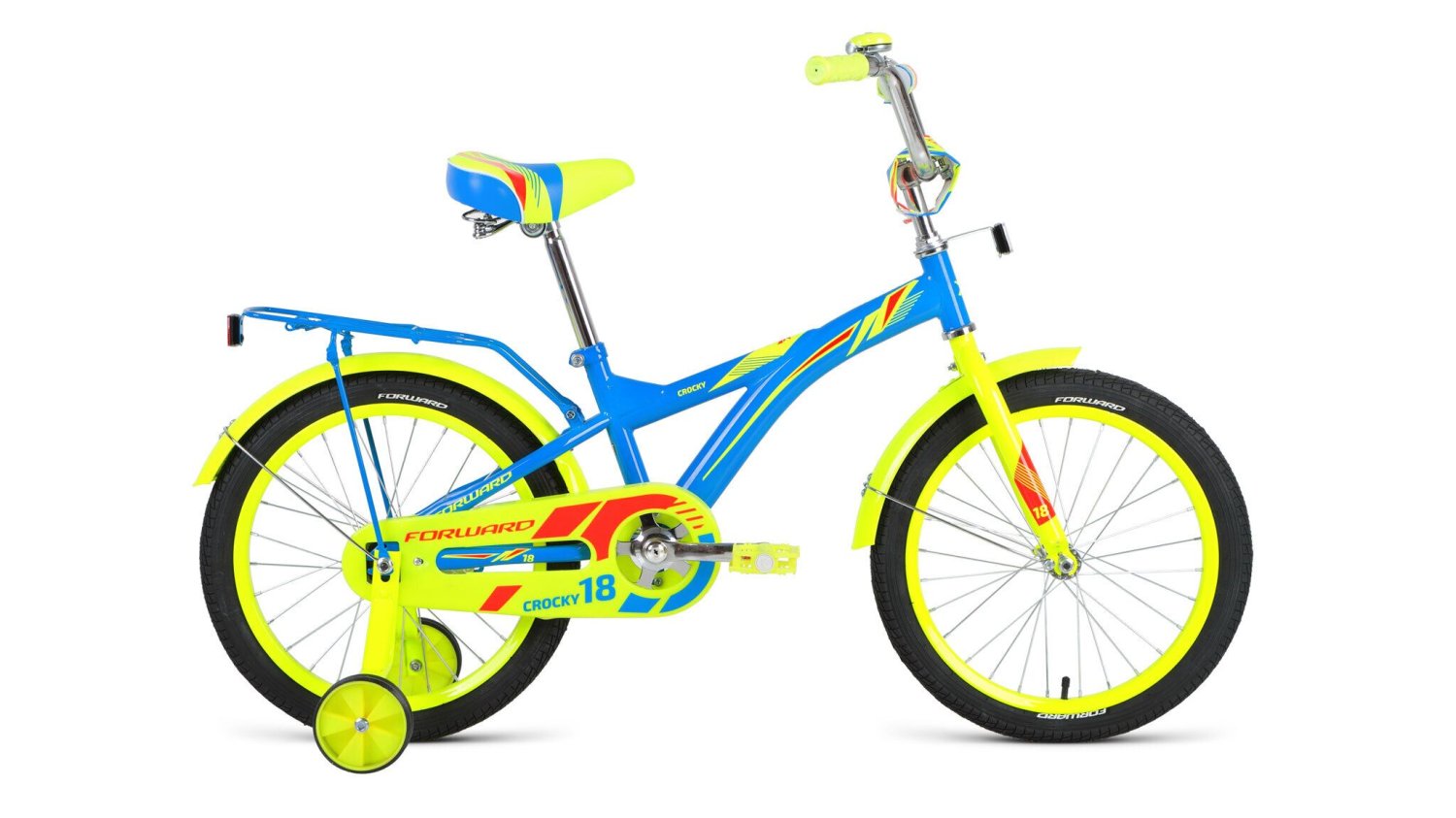 фото Детский велосипед forward crocky 18" 2019 (рост: 105-130 см, цвет: синий)
