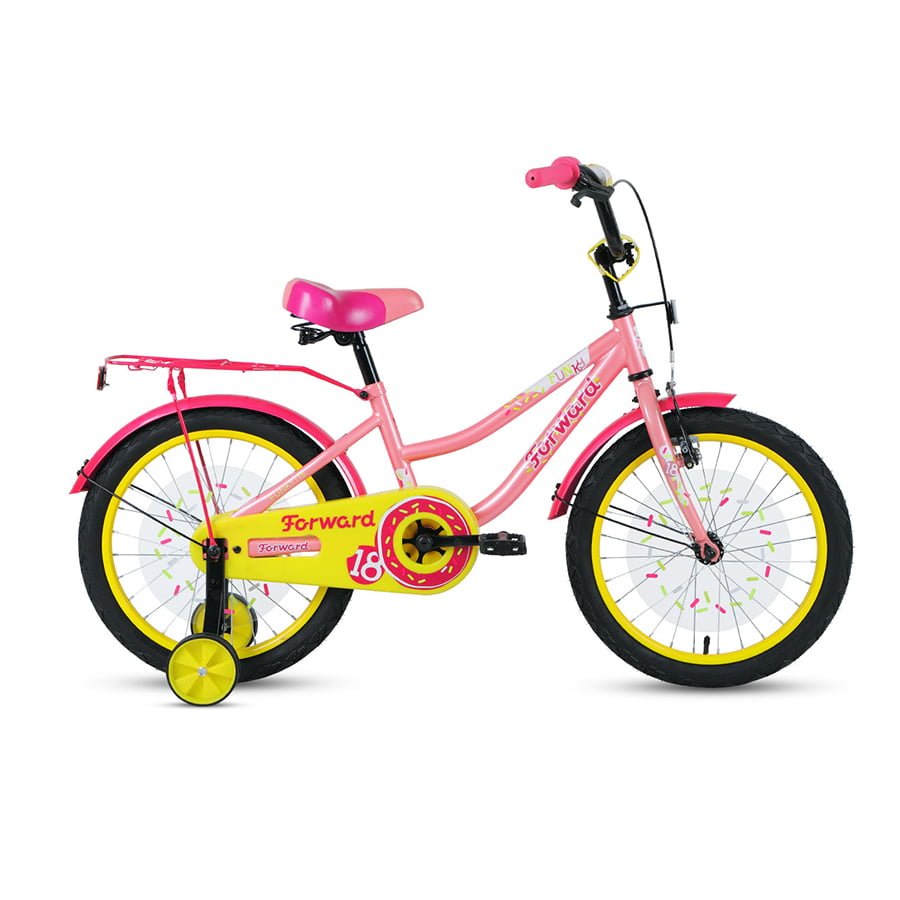 фото Детский велосипед forward funky 18" 2020 (рост: 105-130 см, цвет: красный/голубой)