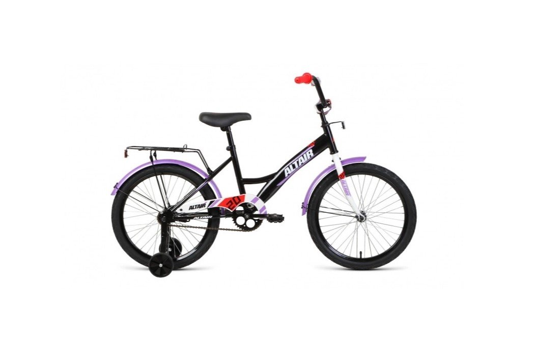 фото Детский велосипед altair kids 20" 2020 (рама: 13" (рост: 115-140 см), цвет: ярко-оранжевый/белый)