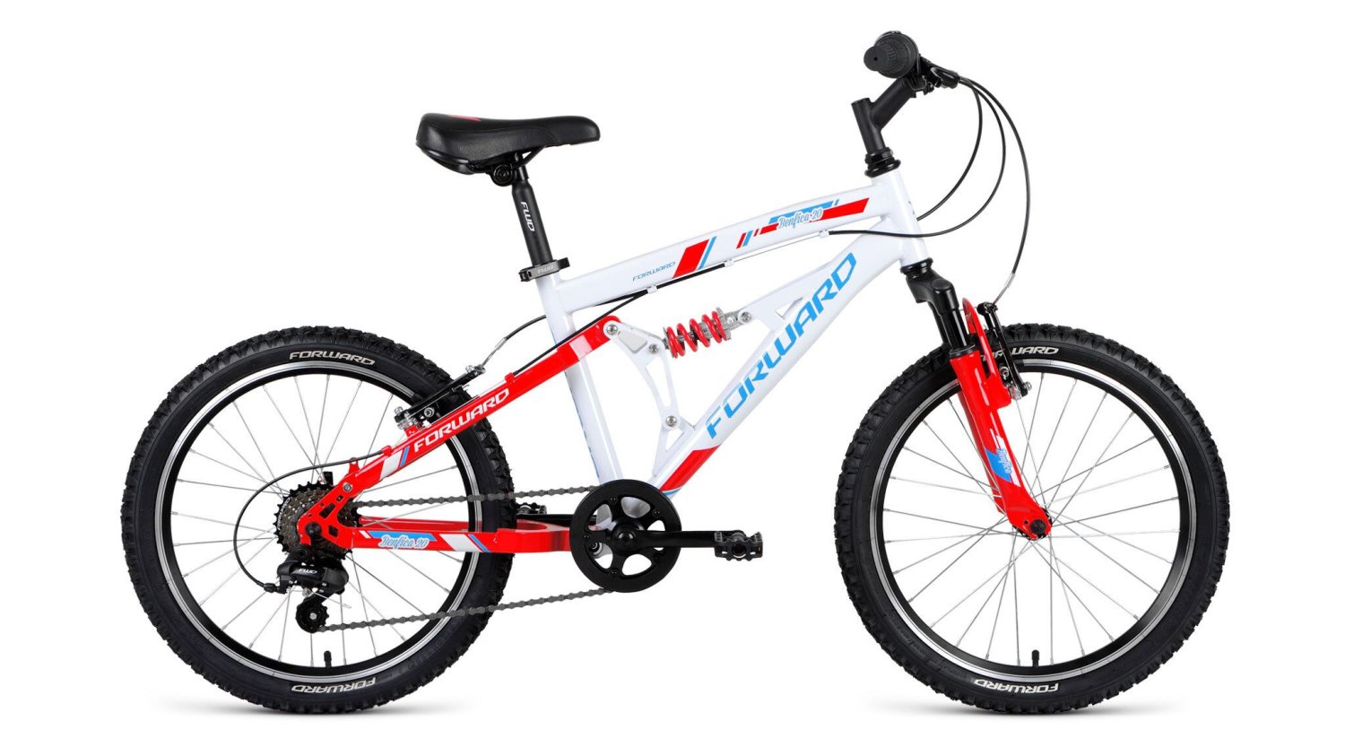 фото Детский велосипед forward benfica 20" 2018 (рама: 14" (рост: 115-135 см), цвет: белый/красный)