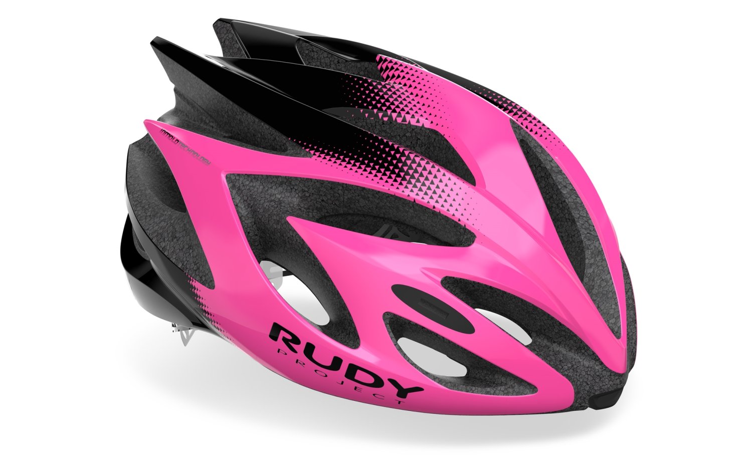 фото Велошлем rudy project rush pink fluo/black shiny 2020 (размер: s (51-54 см))