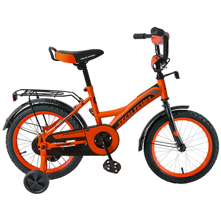 фото Детский велосипед tech team 135 14" 2019 (возраст: 3-5 лет (рост: 95-115см), цвет: оранжевый) techteam