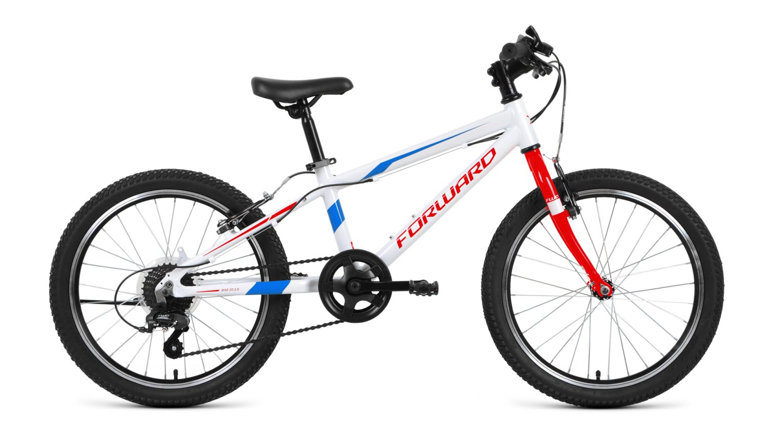 фото Детский велосипед forward rise 20 2.0 20" 2018-2019 (рама: 10,5" (рост: 115-135см), цвет: белый/красный)