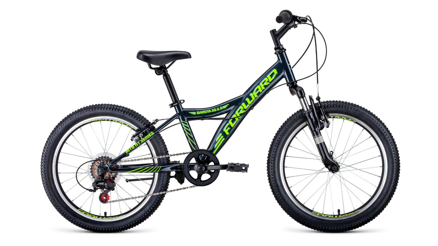 фото Детский велосипед forward dakota 2.0 20" 2020 (рама: 10,5" (рост: 115-135см), цвет: зеленый)