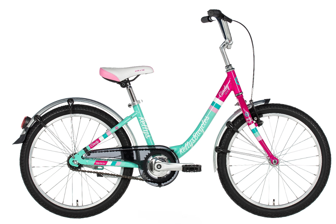 фото Детский велосипед kellys cindy 20" 2020 (возраст: 7-9 лет (рост: 125-135см), цвет: бирюзовый/розовый)