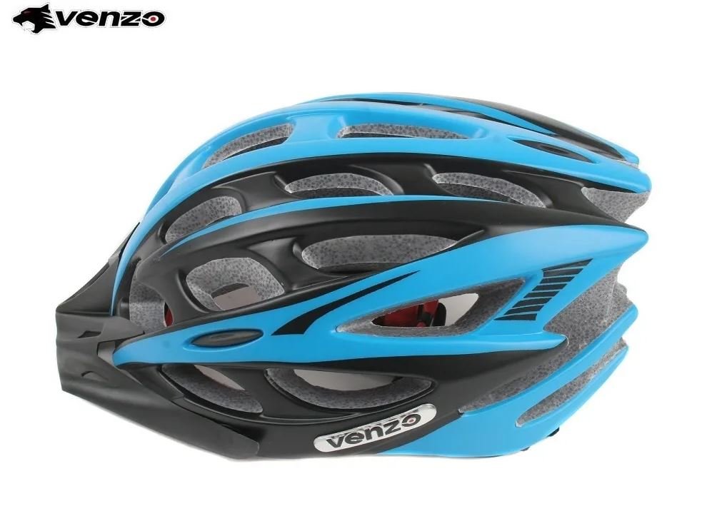 фото Шлем велосипедный venzo vz20-006, взрослый, черный/синий (размер: m)