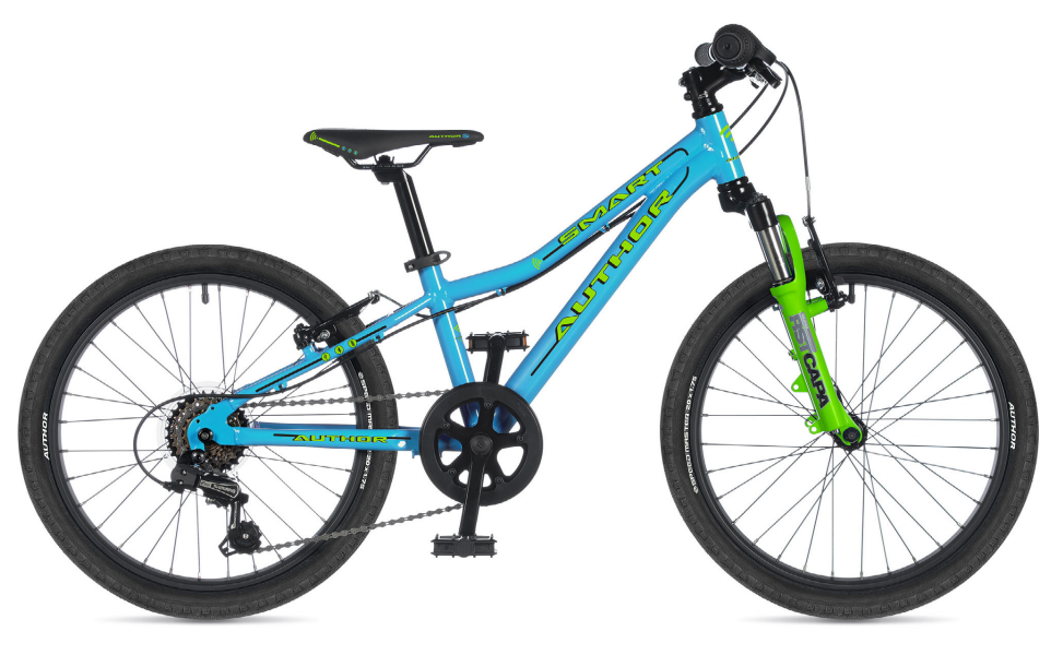 фото Детский велосипед author smart 20" 2021 (рама: 10" (рост: 120-135см), цвет: summer blue // kawa green )