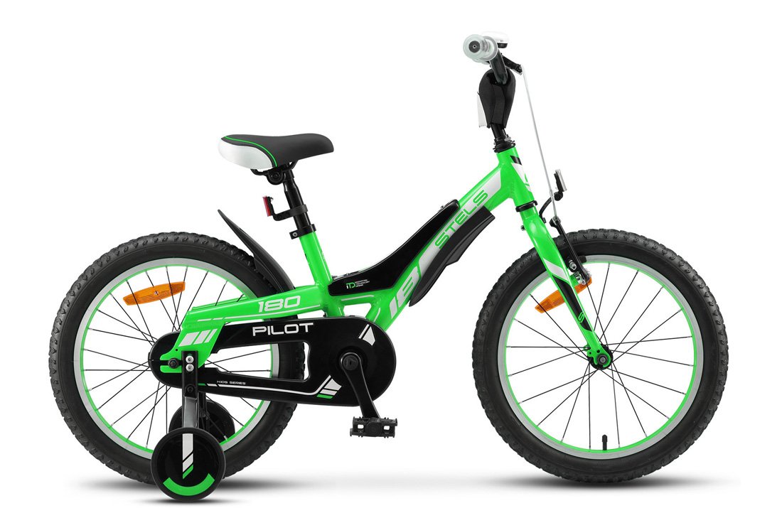 фото Детский велосипед stels pilot-180 v010 16" 2020 (рама: 9" возраст: 3-6 лет, цвет: зеленый)