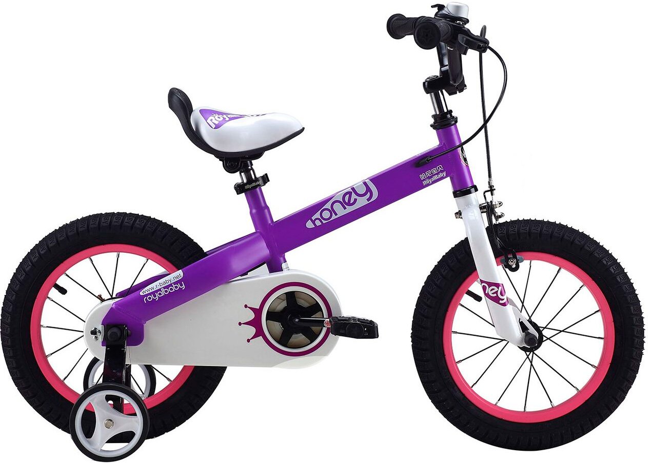 фото Детский велосипед royal baby honey steel 16" (возраст: 4-6 лет (рост: 110-130см), цвет: фиолетовый)