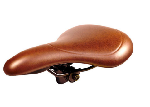 фото Седло велосипедное joy kie, mtb, 270*170mm, комфорт, эластомер, 450гр, коричневое, ks-9040