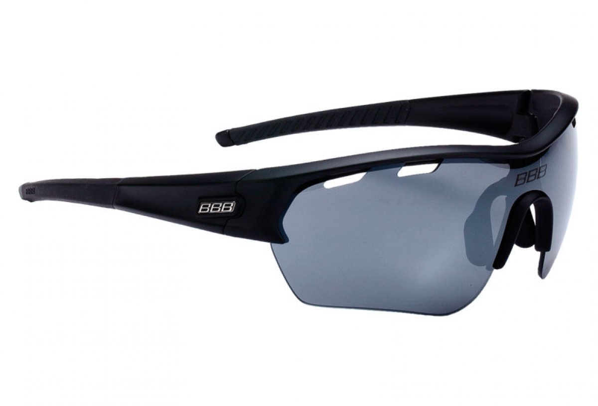 фото Очки велосипедные bbb select xl pc smoke flash mirror xl, lens black tips черный матовый, bsg-55xl