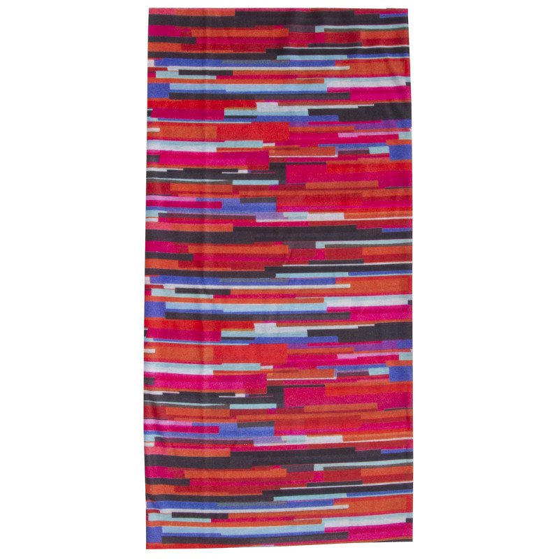 фото Бандана велосипедная m-wave colored stripes, дышащий полиэстер с микрофиброй, 24х48см, бесшовная, красно-синяя, 5-715125