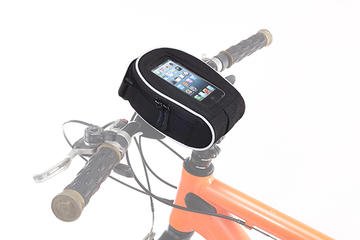 фото Сумка велосипедная bi kase salamander, с чехлом для смартфона, черный, 1006